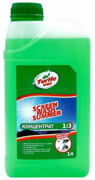 Концентрат летнего омывателя автомобильного стекла TURTLE WAX 3:1, 1л