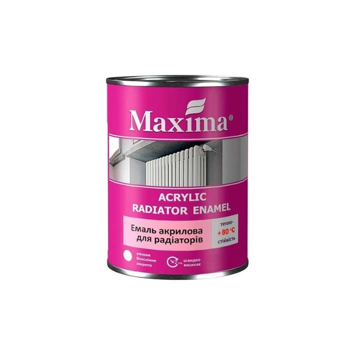 Эмаль акриловая для радиаторов отопления К ТМ «Maxima» - 0,75 кг.