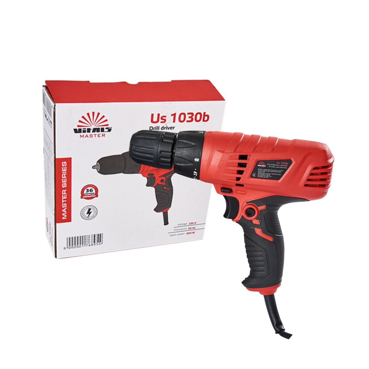 Дриль-шурупокрут електричний Vitals Master Us 1030b
