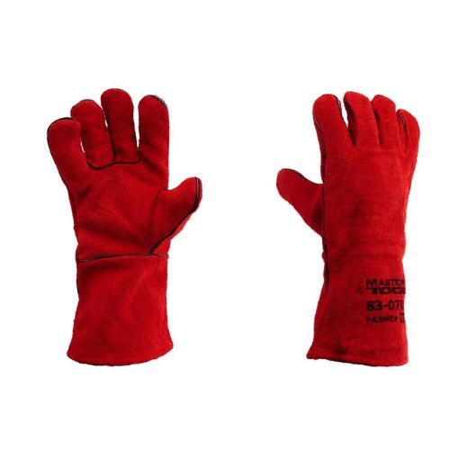 Рукавички Сила 481227 замшеві краги 14" червоні