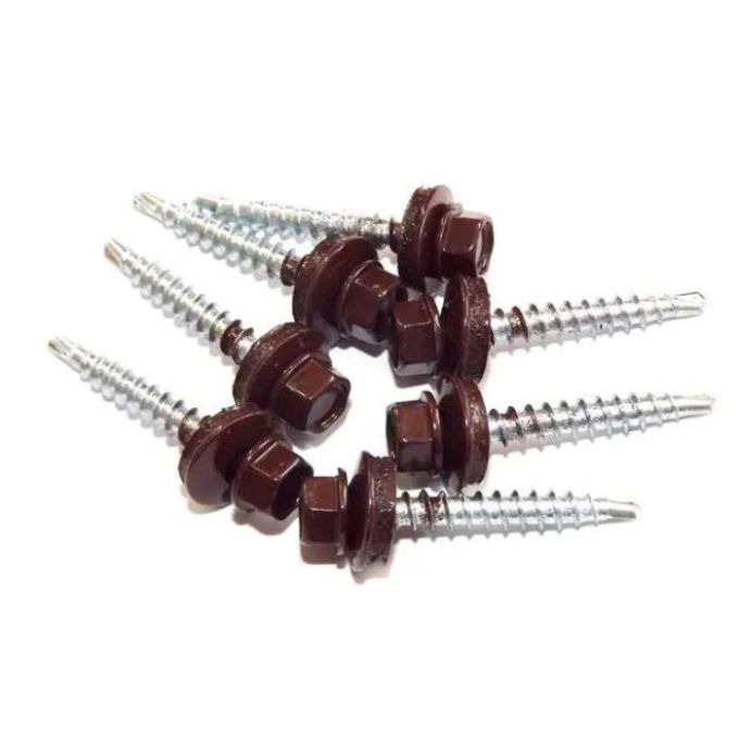 4,8х35 мм RAL 8017-шуруп самосвердл. д/дерева