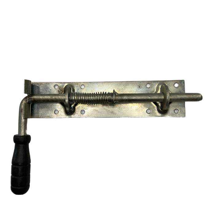 Засув "Пружина-12*200" з ручкою цинк (305*55 мм)