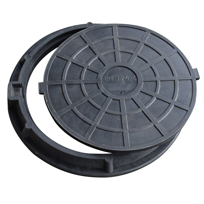 Люк садовий полімерпіщаний навантаження класу А15 (4,5т) Л-60.80.10-ПК, чорний, 90*770 мм