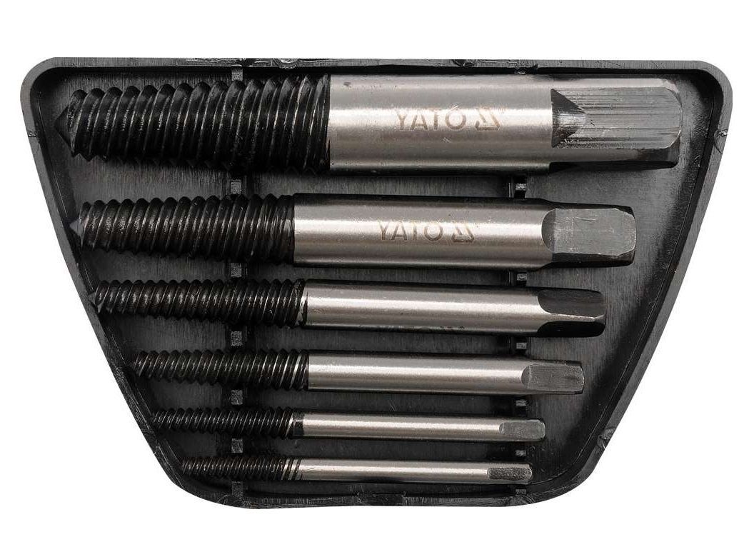 Екстрактори зломаних гвинтів і шпильок YATO, Ø 3-25 мм, компл. 6 шт.