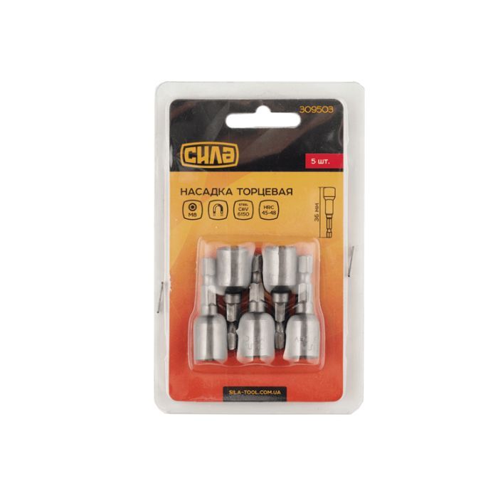 Насадка торцева М8*36 5шт в уп (СИЛА)