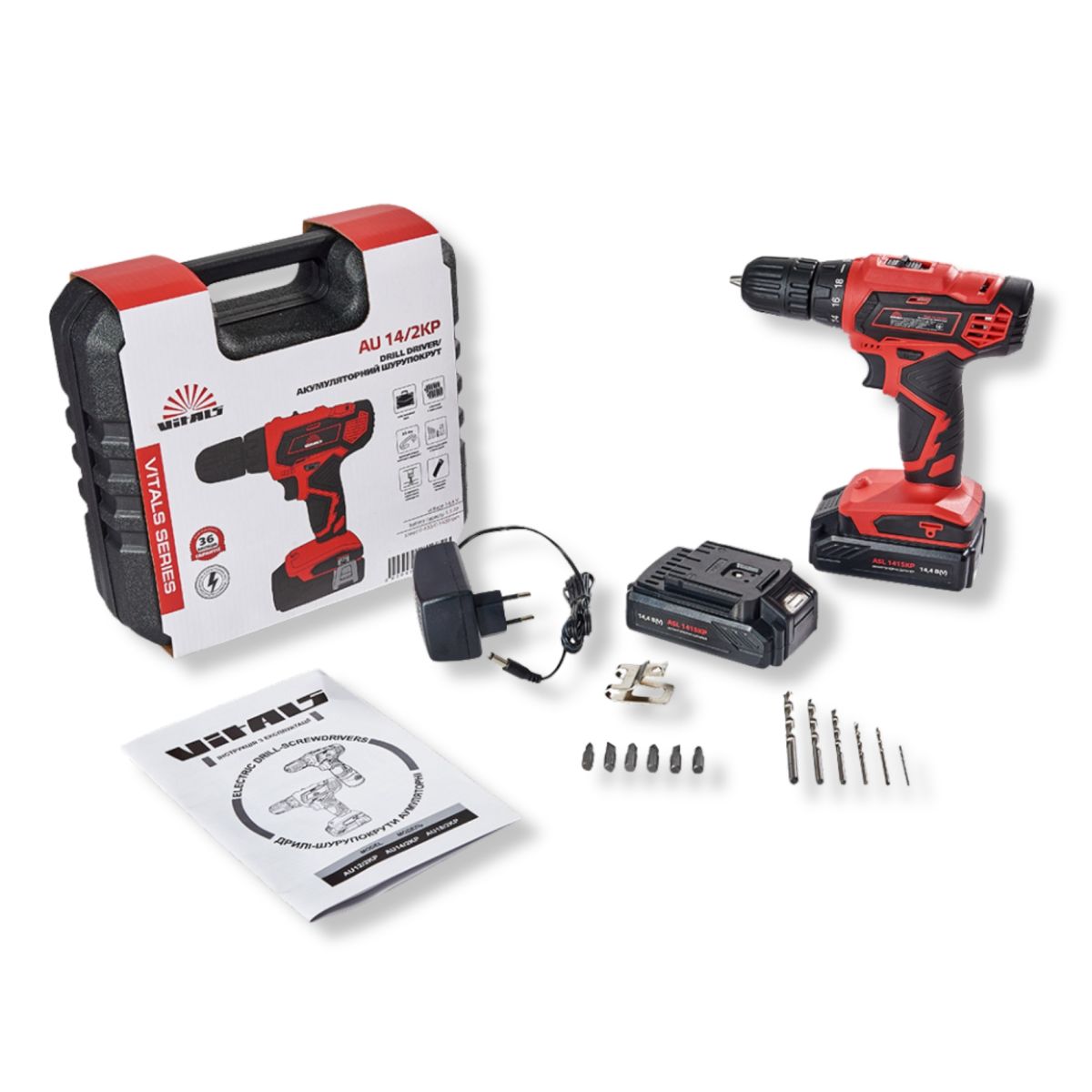 Дрель-шуруповерт аккумуляторная Vitals AU 14/2KP