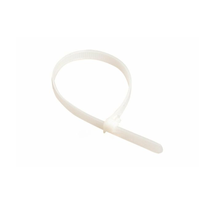 Хомут стяжной капрон.UV белый 200х3,6 100шт