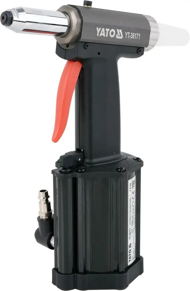 Пневмозаклепочник YATO для нітів Ø= 2,4; 3,2; 4,0; 4,8; 5,0 мм, 54 л/хв