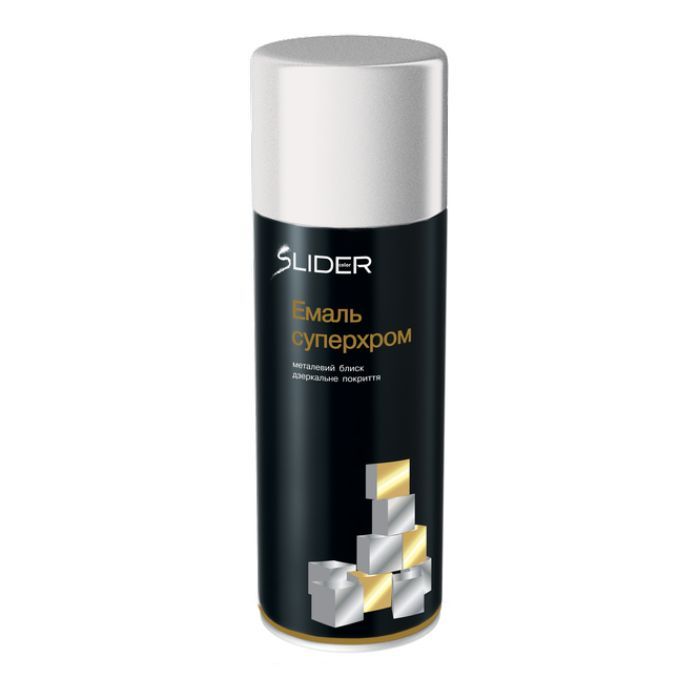 Эмаль SLIDER color "суперхром" серебро 400 мл