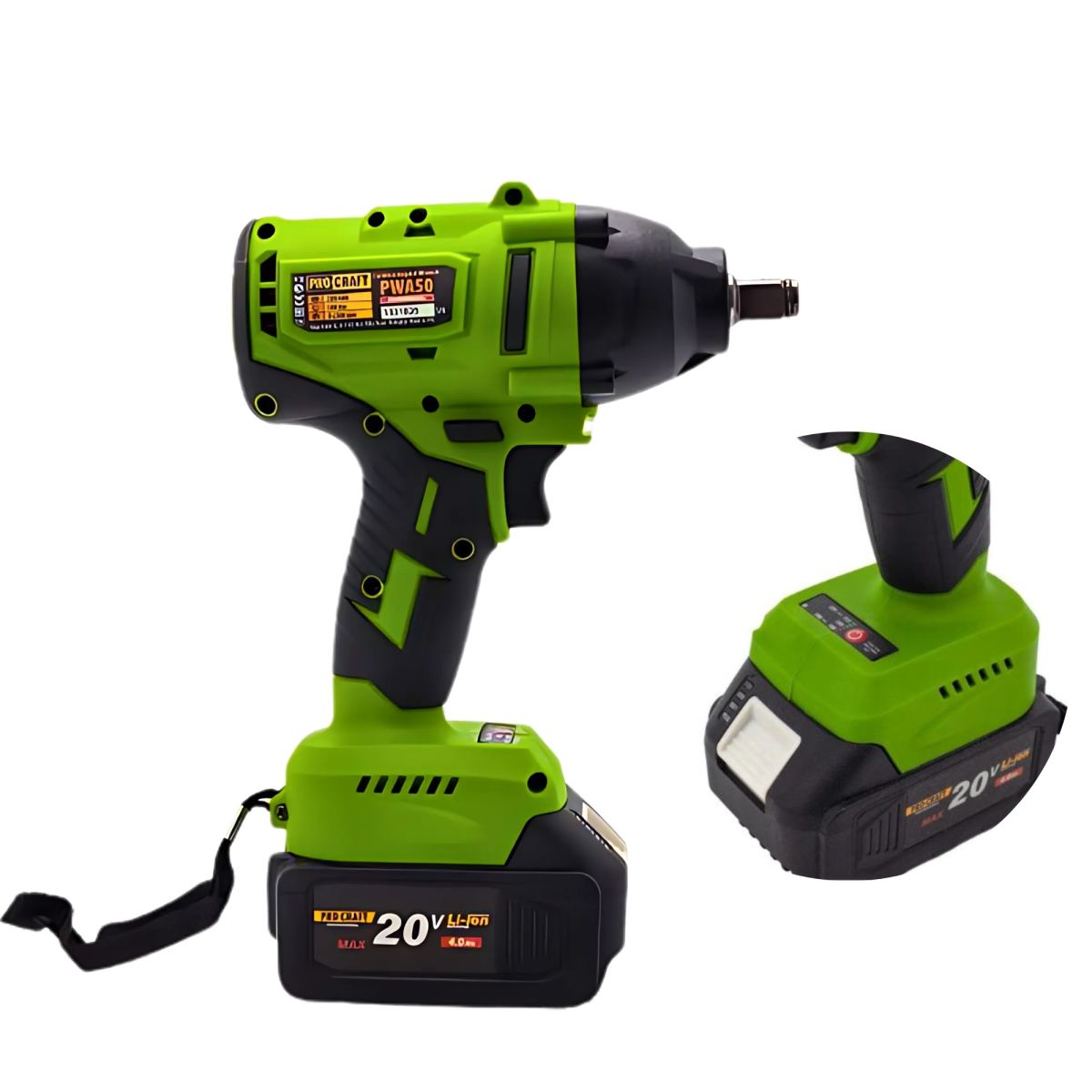 Акумуляторний гайковерт Procraft PWA50 (без АКБ та ЗП)