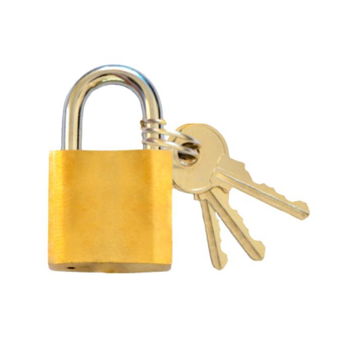 Замок навісний латунний з підсилювальною дужкою, 40 мм