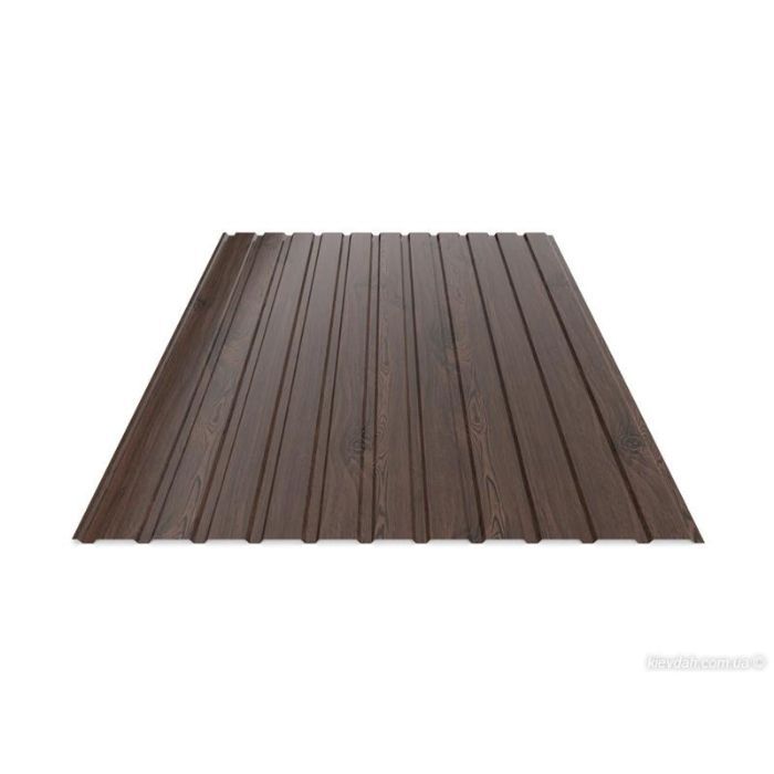 Профнастил ПС-10 оцинк RAL (Дерево темне) 0,45х1200х2250мм (2,70м2)