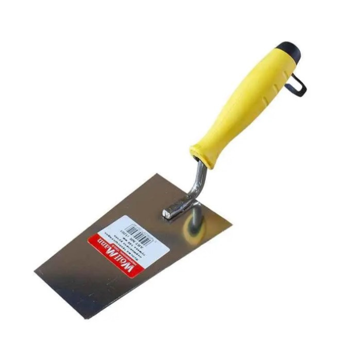 Кельма трапецієвидна нержавіюча ручка гумова 140мм*80*60 "WoffMann"