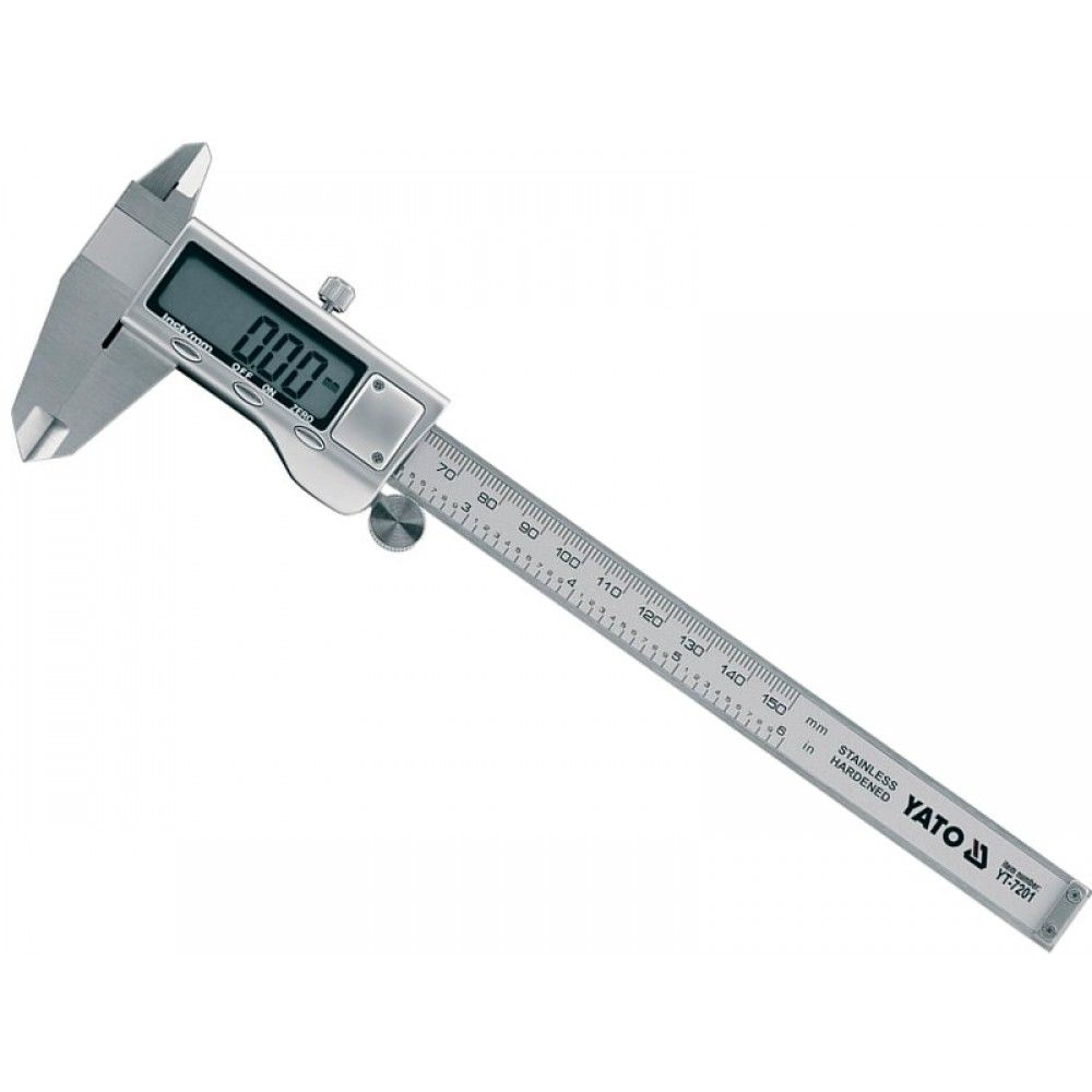 Штангенциркуль електронний YATO : L= 150 мм, точність ± 0,03 мм