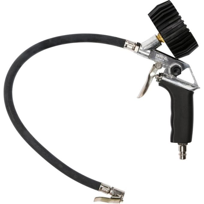 Пістолет для накачування шин YATO з манометром P ≤ 0.8 MPa, з'єднання Ø= 1/4"