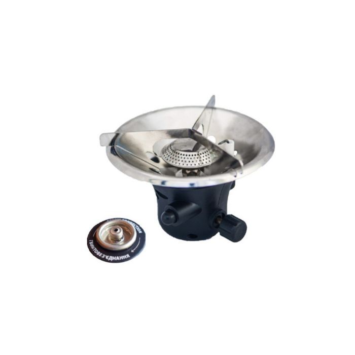 Пальник газовий туристичний PIEZO з різьбовим (7/16) з'єднанням.