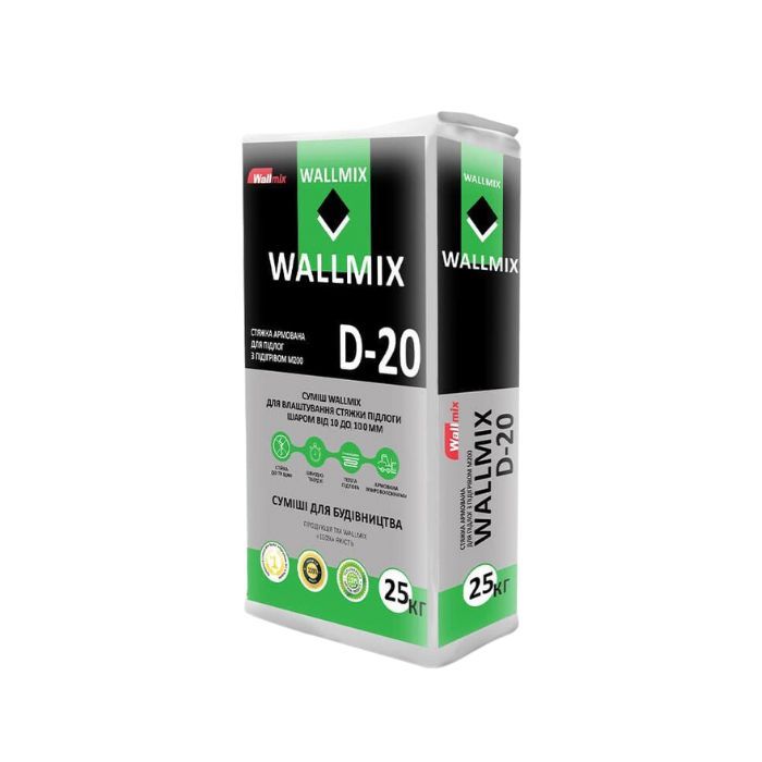 Стяжка для підлоги D-20 Wallmix, (10-100мм) 25 кг (48)