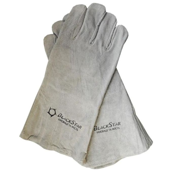 Рукавиці замшеві сірі(краги) 35см "BlackStar Safety Line"