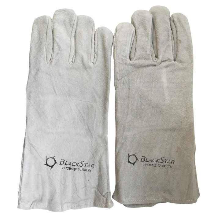 Рукавиці замшеві сірі(краги) 35см "BlackStar Safety Line"