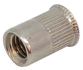 Гайка М5/0,5-2,0 кл.А2 рифл зм.пот