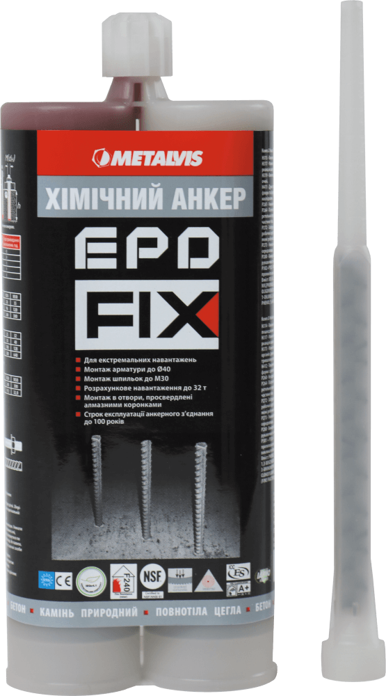 EPOFIX Хімічний анкер 600 мл Metalvis