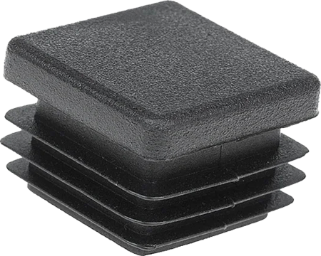 Заглушка квадр.20х20 д/труби плоска чорна