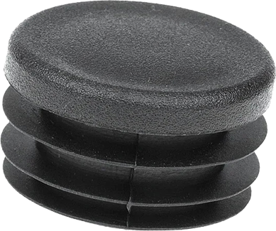 Заглушка кругла D-42 д/труби плоска чорна