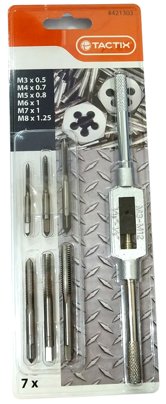 Набір мітчиків M3-M8 з/воротком 7-в-1 TC