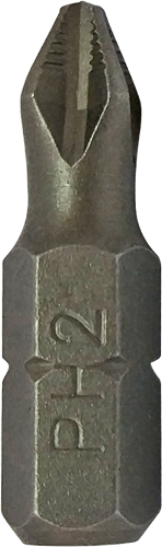 Біта PH 2 25мм з насічками хрестова