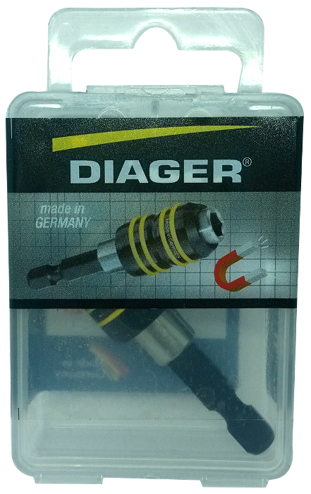 DIAGER FOX II Тримач біт 60мм магнітний D16 з обмежувачем