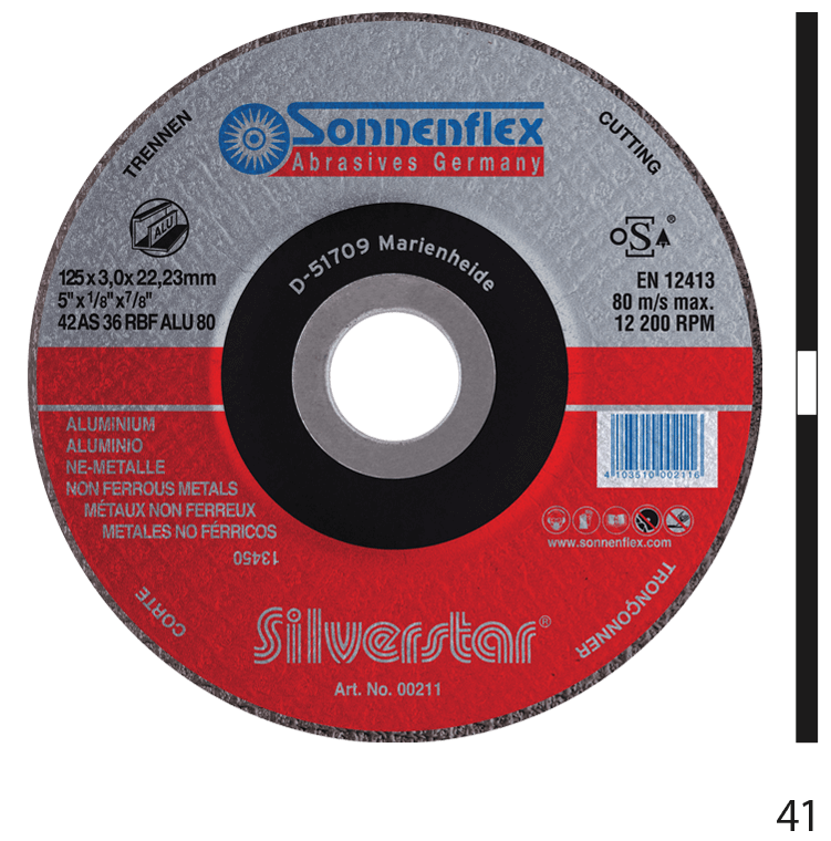 Диск по алюм. 125x1.0х22.2 Sonnenflex