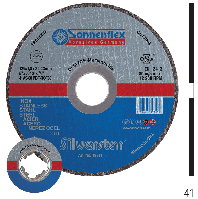 Диск по нерж.125x1.0х22.2 Sonnenflex