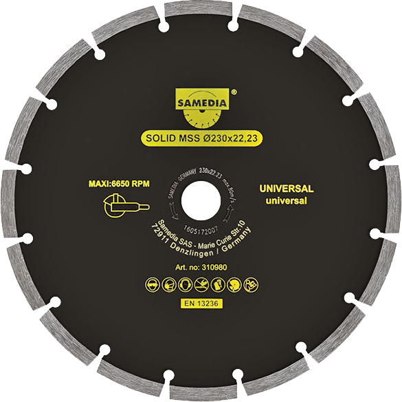 Диск унів.д/буд.125х2.3 сегм.алмаз Samedia