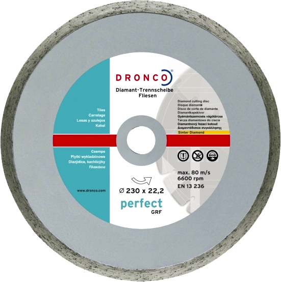 LA_Диск кер.граніт/плит.230х2.4х22.2 алмаз Dronco
