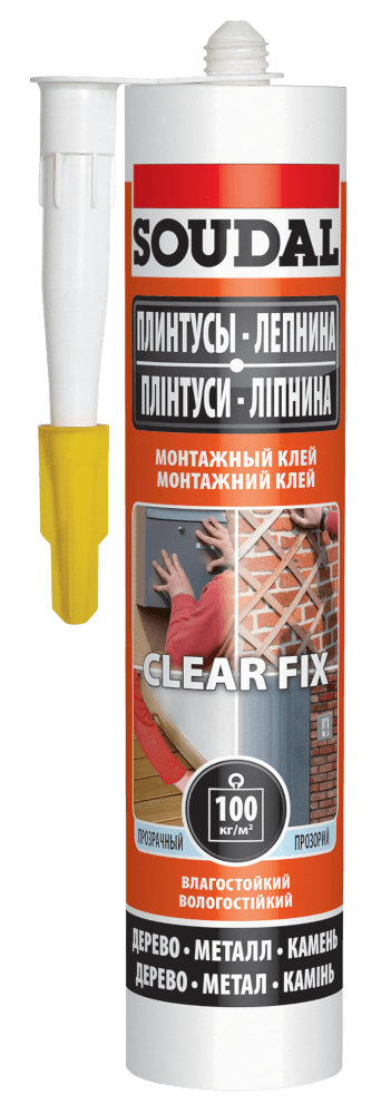 Клей монтажний прозорий CLEAR FIX 280мл