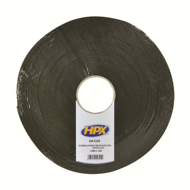 HPX Стрічка 2-ст.монтаж.12мм*3мм 25м чорн.DA1225