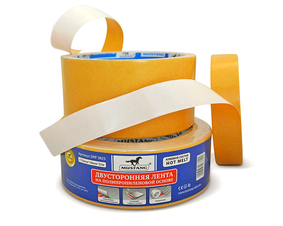 Стрічка 2-ст.на ПП осн.50мм*10м Mustang