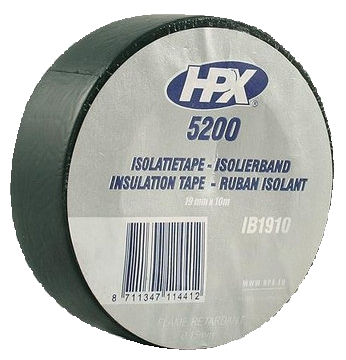 HPX Ізострічка ПВХ/5200/19*10м чорн.IB1910