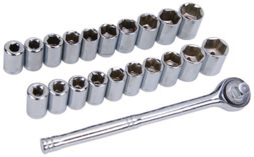 Набір головок торц.1/2" з/кл.21шт ON