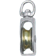 Блок одношків.з вертлюгом 1-1/4" нікельований