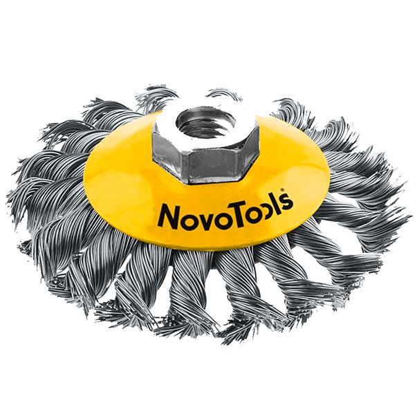 Диск.щітка жгут.пров. 125 М14х2 сталь NovoTools NTBWB12514ST
