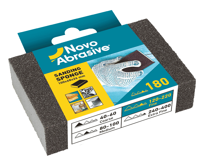 Шліф.губка Р80 100х68х26 NovoAbrasive