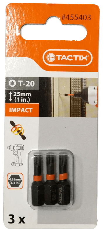 LA_Біта ударна T20 25мм (3шт) TC