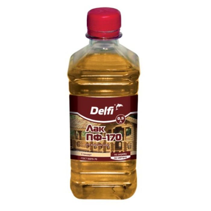 Лак для зовнішніх робіт ПФ-170 ТМ «Delfi» - 0,5 л