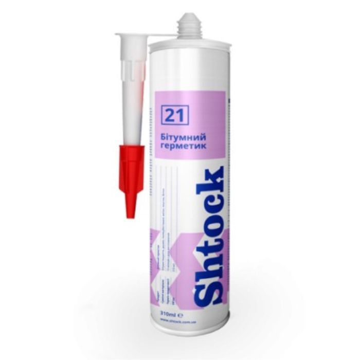 Герметик бітумний №21, чорний, 310 мл (12 шт)