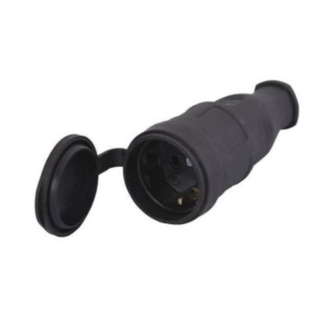 Роз'єм із кришкою 1*16А каучук Baysal 20 200 008