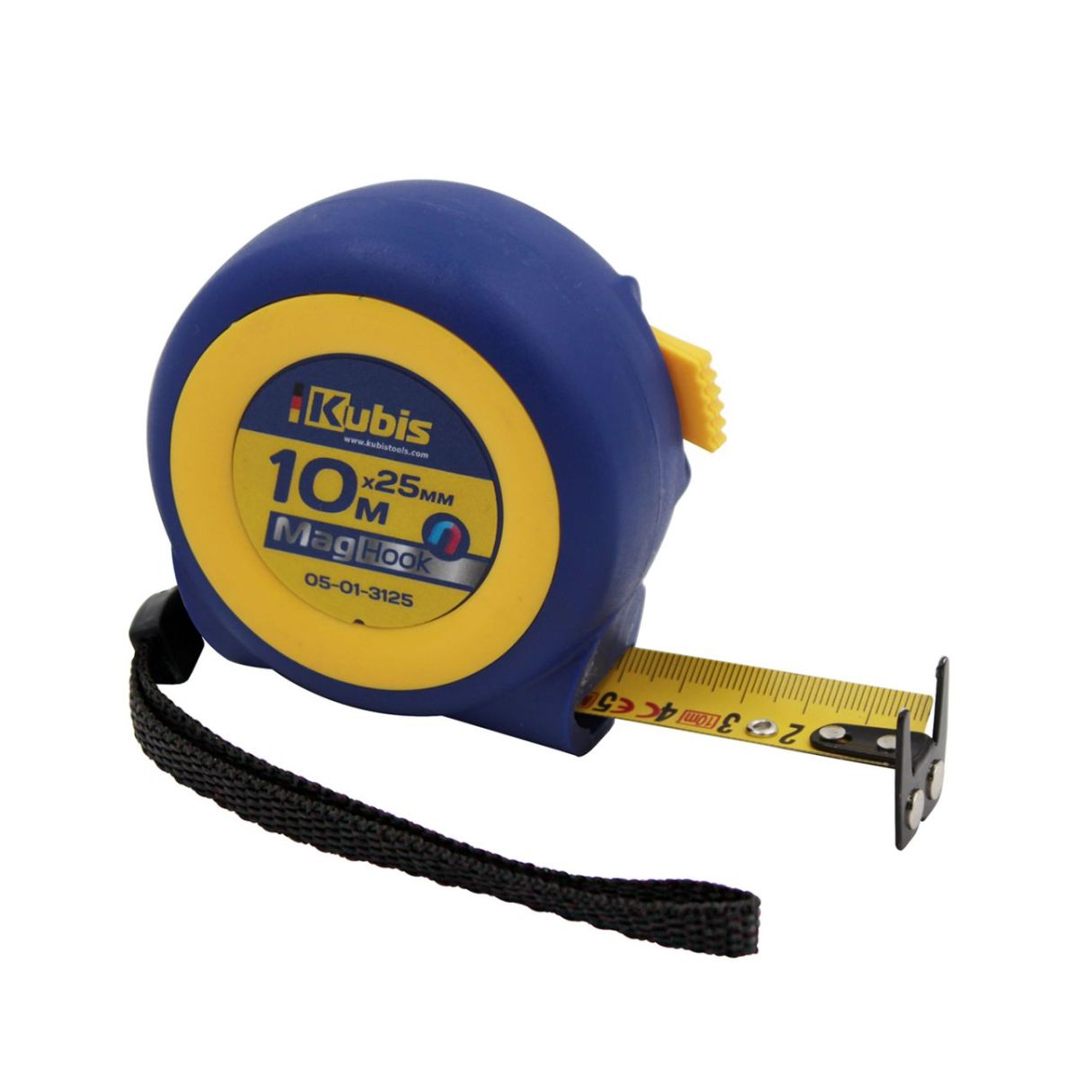 Рулетка вимірювальна 10 м*25 мм, ТМ Kubis