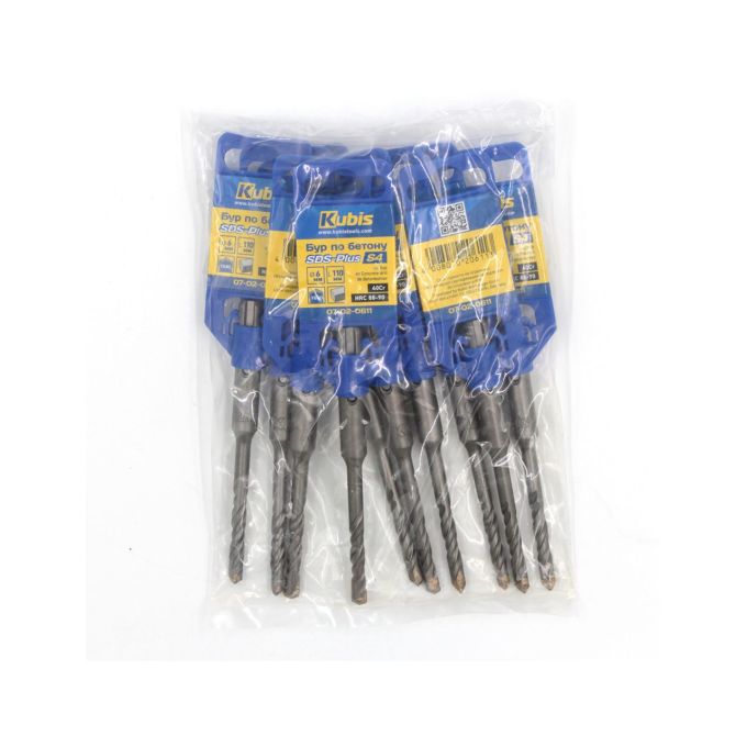 Бур по бетону SDS-Plus S4 12*310 мм, 40Cr, YG8C HRC 88-90, ТМ Kubis