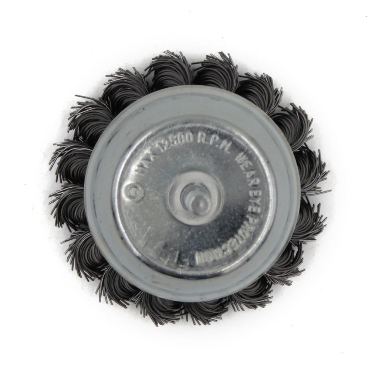 Щітка-крацовка чашкова для дрилі Ø75 мм, сталева жгутована, ТМ Kubis