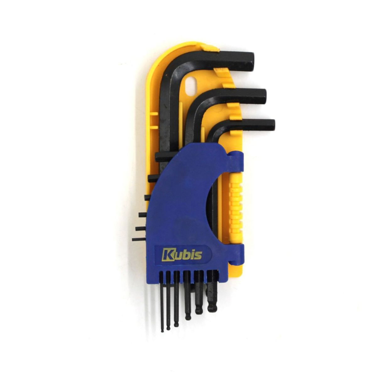 Ключі шестигранні 9 шт кульовий накінечник, 1.5,2,2.5,3,4,5,6,8,10 мм, CrV, ТМ Kubis